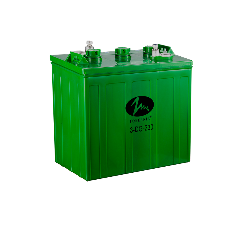 3-DG-230 电动车电池 6V230ah 重型富液式电池 电动车高尔夫球车电池 230ah